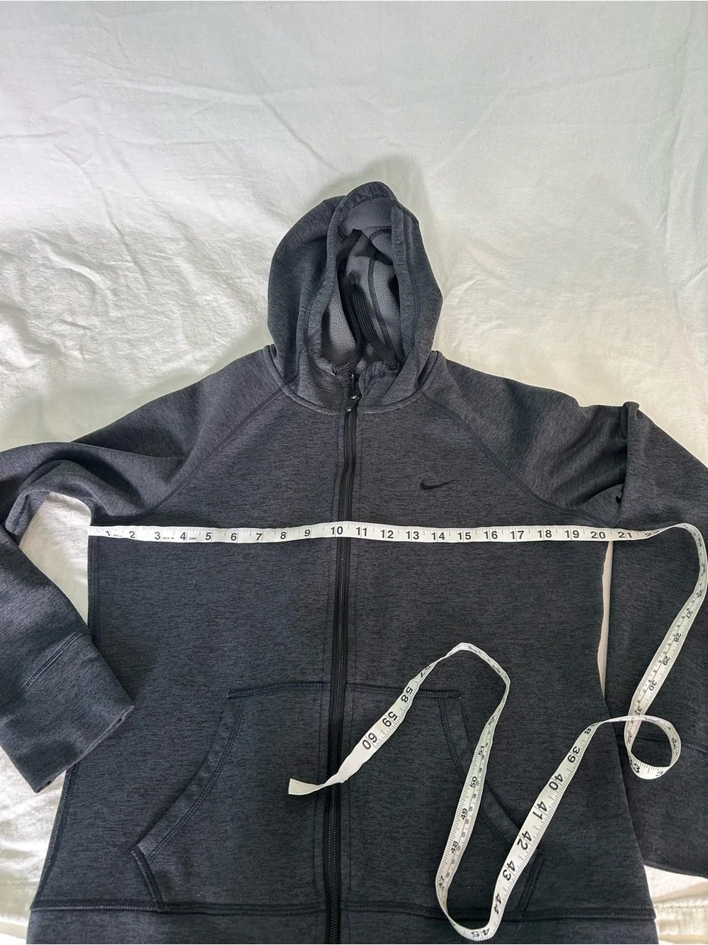 Nike Therma-Fit Charcoal Grey Mens Zip Up Hoodie Medium